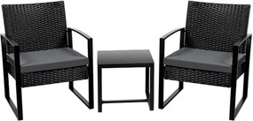 2 személyes, kültéri bútorszett dohányzóasztallal