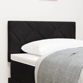 Fejtámla Gyémánt Blokk Mintás Fekete 80 cm Bársony