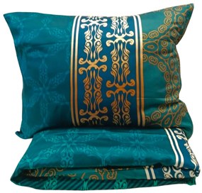 Alisa Zöld TiaHome pamut szatén lepedő - 1x Párna 90x70cm, 1x Paplan 140x200cm