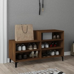 vidaXL barna tölgyszínű szerelt fa cipősszekrény 102x36x60 cm