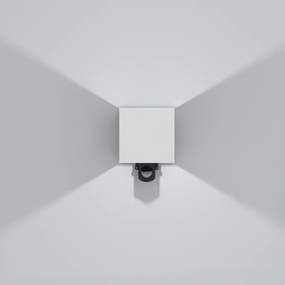 Brilagi - LED kültéri fali lámpatest érzékelővel CUBE LED/6W/230V szürke IP65