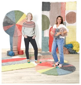 Mosható kézi szövésű gyapjú gyerek szőnyeg ø120 cm Pie Chart – Lorena Canals