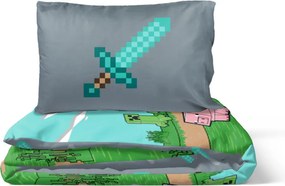 Minecraft Animals and Mobs ágyneműhuzat 140×200cm, 70×90 cm