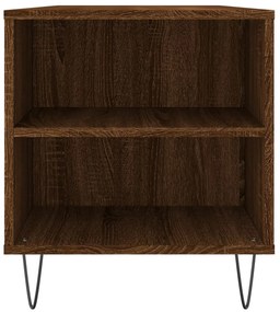 barna tölgyszínű szerelt fa dohányzóasztal 102 x 44,5 x 50 cm