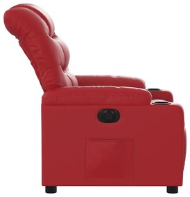 piros műbőr elektromos dönthető fotel