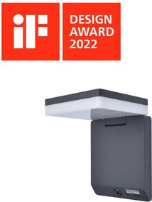 LUTEC 6943101012 MOZE Modern Kültéri Fali Lámpa Fekete LED IP44
