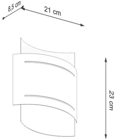 Sollux SL.0981 - Fali lámpa HESTIA 1xG9/40W/230V fekete