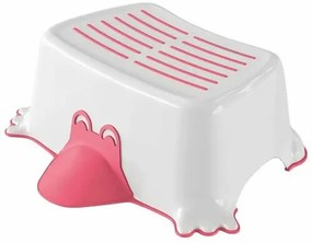 AQUALINE 366413 Duck gyermek csúszásmentesfürdőszobai lépcső, rózsaszínű