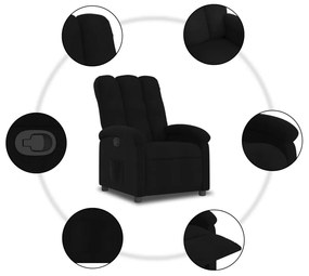 fekete szövet relaxfotel