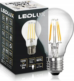 Izzó E27 Filament 10W=80W 6000K hideg Premium Ledlux edison