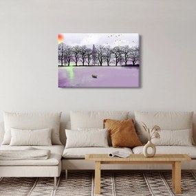 Kép - Bárkák a tavon (90x60 cm)
