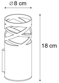 Design fali lámpa fehér - Arre