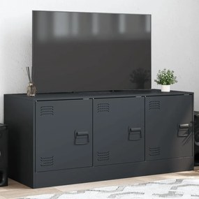 antracitszürke acél TV-szekrény 99 x 39 x 44 cm