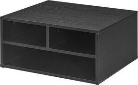 HOMCOM Mobil Nyomtató Állvány 3 Nyitott Rekesszel, Nyomtató Állvány Irodai és Kompakt Tanulmányi Dokumentumokhoz 2 Szinten, 47x40x22.5 cm, Fekete | Ao