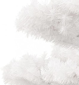 fehér PVC kivilágított kacskaringós karácsonyfa kaspóval 120 cm