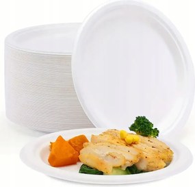 Eldobható tányér ovális fehér 32cm 50db -Eldobható nád tányér