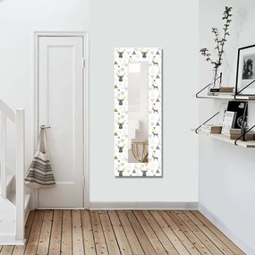 Fali tükör tömörfa kerettel 40x120 cm – Wallity