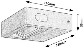 Rabalux 7052 - LED Kültéri fali lámpa GANGES LED/7W/230V IP65