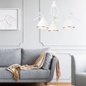 Csillár láncon RETRO II 3xE27/60W/230V fehér