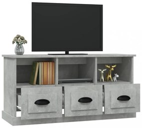 betonszürke szerelt fa TV-szekrény 100x35x50 cm