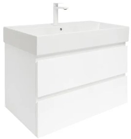 SAT B-Way Fürdőszobaszekrény mosdóval 79x50x45 cm fehér fényes BWAY280WU2BBI