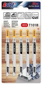 Fűrészlapok egyenes fűrészhez fához és műanyaghoz - 5db ASIST 05-5105