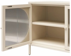 Krémszínű fém tálalószekrény 100x64x40 cm Luna – Støraa