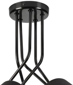 Csillár rúdon IRMA 5xE27/60W/230V fekete