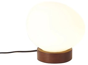 Japandi asztali lámpa fa opálüveggel - Sally