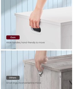 Tároló láda, játéktároló, fehér 76x40x48cm