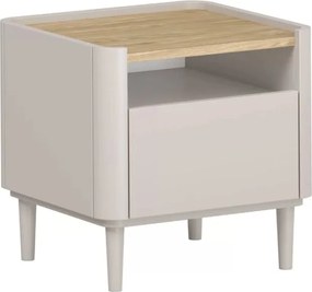 Elivo éjjeliszekrény 50 cm fiókos - kasmír / olajozott tölgy