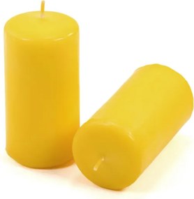 Paraffingyertya 10 cm 20 óra égési idő 16 db szett sárga