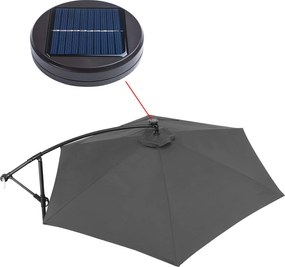 Deuba LED napernyő Mali Ø350 cm - antracit