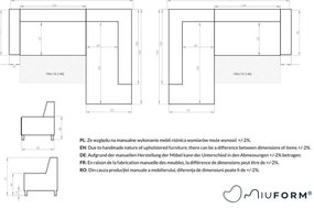 Türkiz kinyitható sarokkanapé (bal oldali) Dazzling Daisy – Miuform