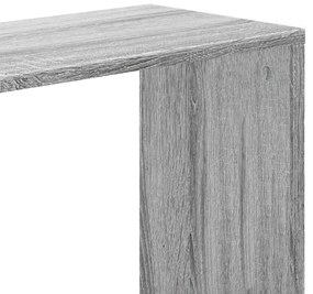 5 szintes szürke sonoma szerelt fa könyvespolc 45x23,5x162,5 cm