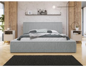 Franciaágy 180 cm Gretty S (szürke) (ágyráccsal) (tárolóhellyel). 1104346