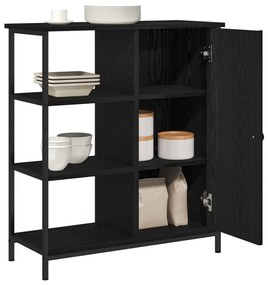 Fekete tölgy oldalfiók 70x30x80 cm Ragasztott fa