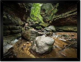 Poszterek keretben 40x30 Sziklák Folyó Hegyek