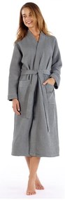 Szürke pamut fürdőköpeny M Mia Waffle - Foutastic