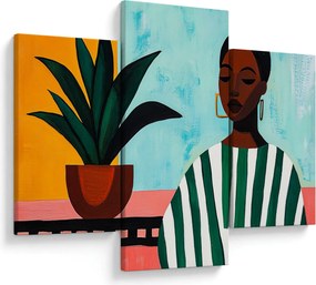 Kép - Nő virággal (90x60 cm)