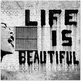 Poszterek 100x100 Banksy Life is Beautiful