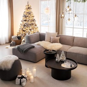 SILVER FOREST üveg fenyőfa ezüst 19cm