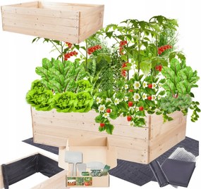 Ágyás magasított virágtartó zöldséges láda impregnáló 36x120x100