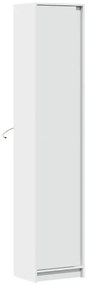 Fehér szerelt fa magasszekrény LED-ekkel 41,5 x 32,5 x 200 cm