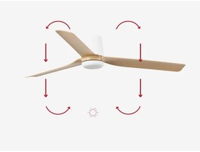 FARO 33829-Mennyezeti ventilátor PUNT TUB M barna/fehér átm. 130 cm + távirányítás