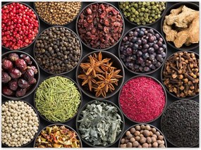 Poszterek 135x100 Fűszertartó tálak gyógynövények