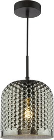 Dar Lighting modern függeszték esila matt fekete füstös daresi0110