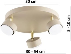 Brilagi - MONO LED spotlámpa 3xGX53/30W/230V bézs/arany