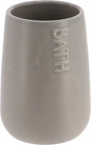 Szürke kerámia fogkefetartó bögre