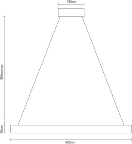 LED függesztett lámpa + távirányító 80 W – J4393/W
